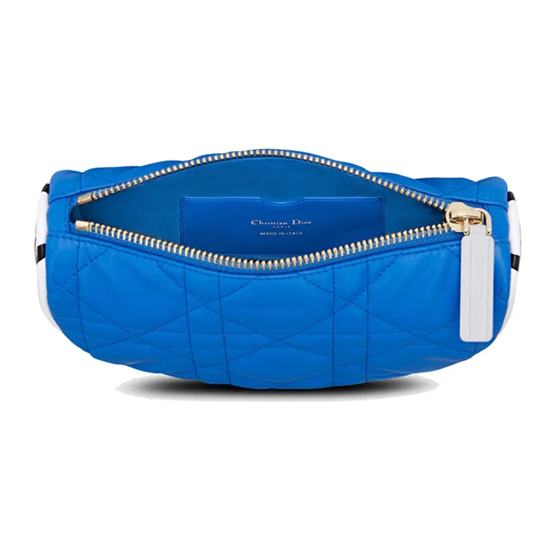 DIOR Vibe Sheepskin Shoulder Bag, Crossbody Bag, Handbag Small Size Women's Fluorescent Blue-3