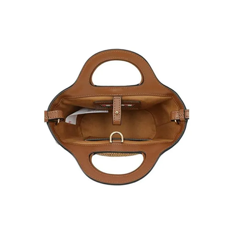 MARNI TROPICALIA Cow Leather Bucket Bags Crossbody One Shoulder Handbags Mini Women's Brown-3