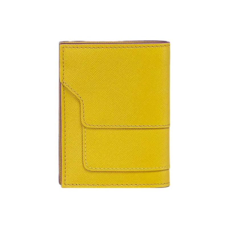 MARNI Calfskin Wallet Women's Yellow-1