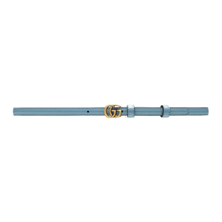 GUCCI Leather Belts Women's Light Blue-0
