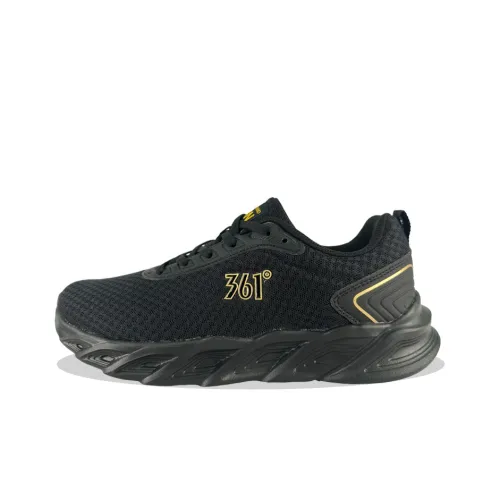 361° Lightweight And Breathable Low Top Running Shoes Men's Black Gold