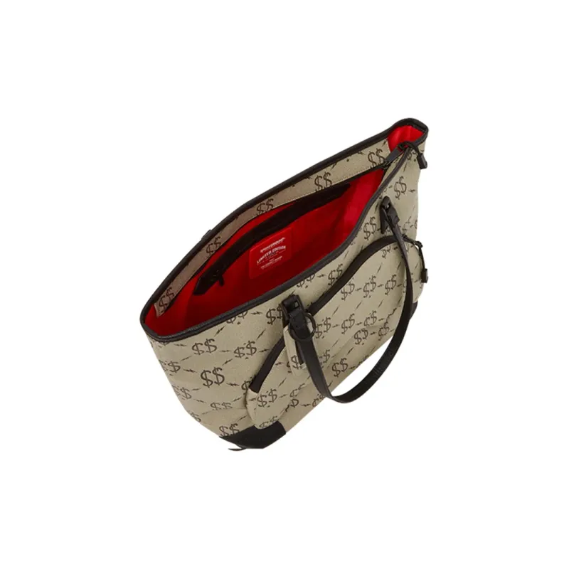 SPRAYGROUND PVC Basket Bag, Tote Bag, Shopping Bag, Handbag Medium Size Unisex Gray-3