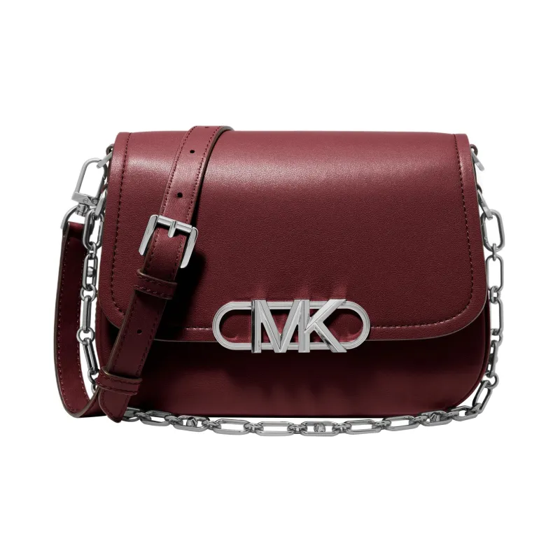 MICHAEL KORS PARKER Cow Leather Envelope Bag Shoulder Bag Crossbody Bag Medium Size Women's Grape Red-0