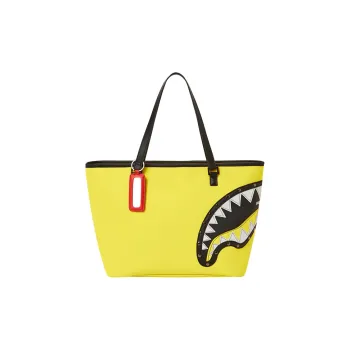 SPRAYGROUND PVC Tote Bag, Shopping Bag, Shoulder Bag, Handbag Medium Size Unisex Yellow