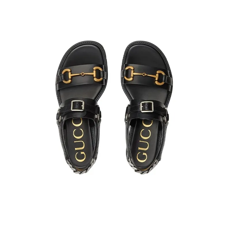 GUCCI Horsebit-detail Sandals-2