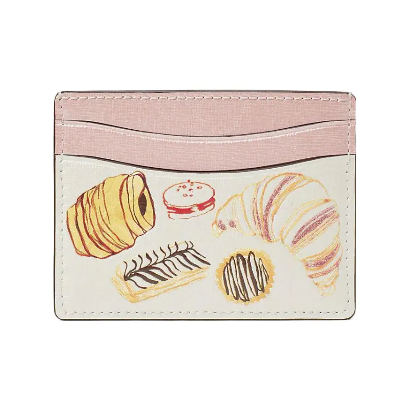 Kate Spade Cow Leather Card Holder Women's White-1