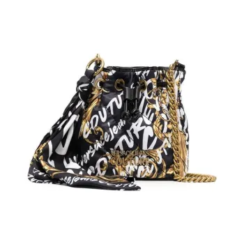 VERSACE JEANS COUTURE Fabric Bucket Bags Shoulder Bag Crossbody Bag Regular Women's Black