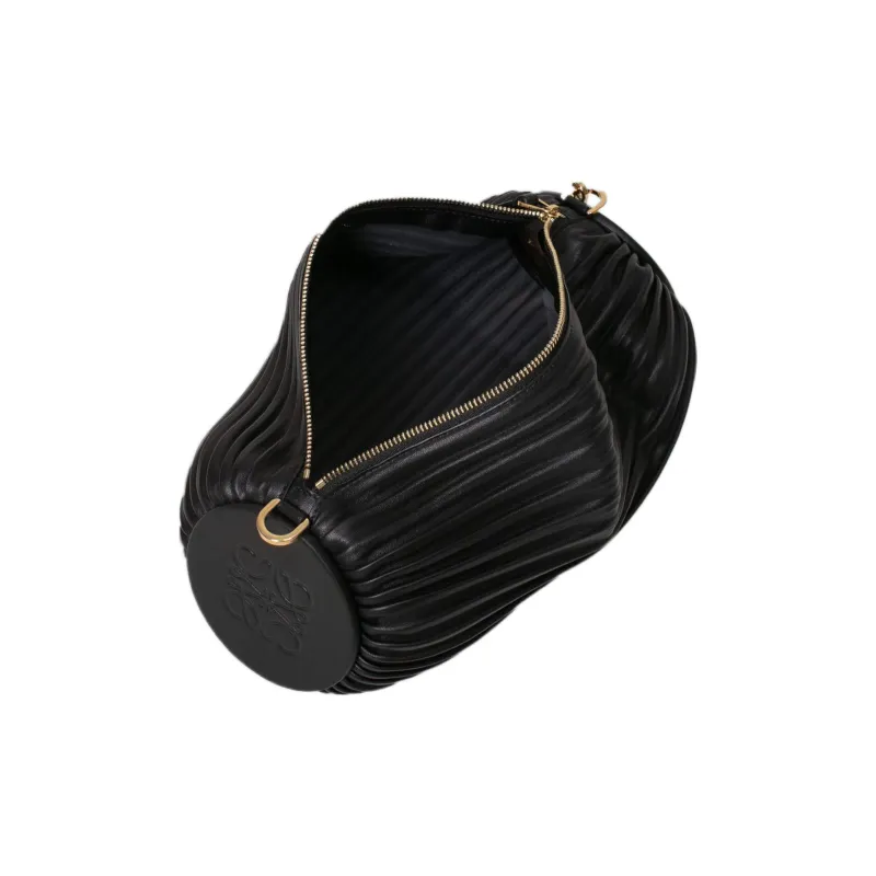 LOEWE Bracelet With Cow Leather And Sheepskin Wrist Bag, Shoulder Bag Trumpets Women's Black-3