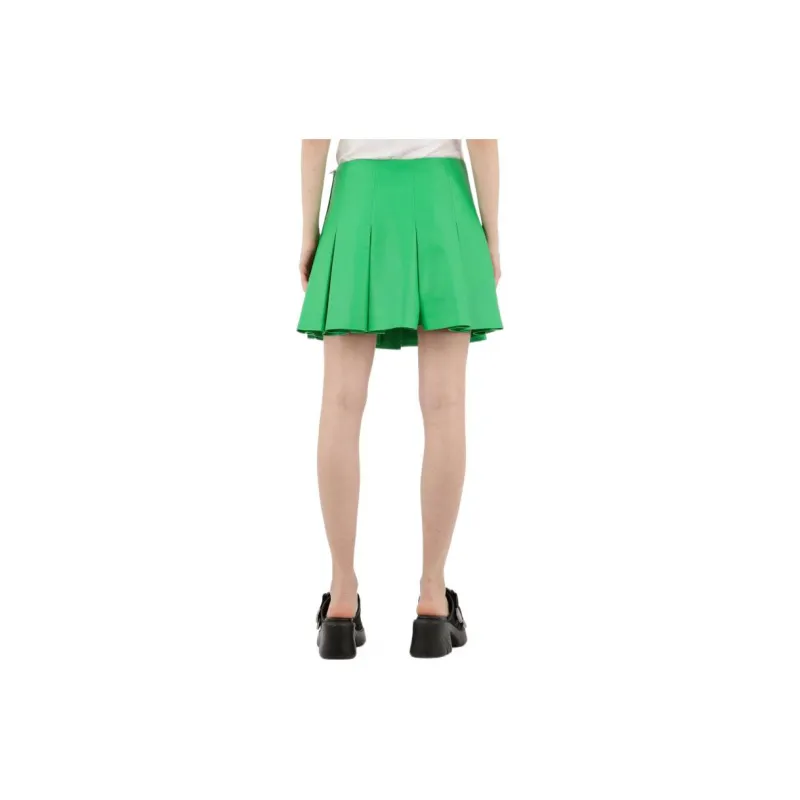 Bottega Veneta SS22 Leather Short Skirts Women's Green-1