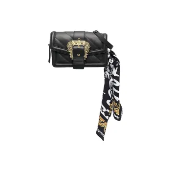 VERSACE JEANS COUTURE Polyester Handbag, Shoulder Bag, Crossbody Bag Regular Women's Black