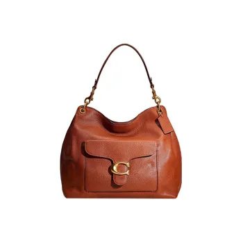 COACH Tabby Pebbled Leather Shoulder Bag Crossbody Bag Handbag Large Size Women's Saddle Seat Color