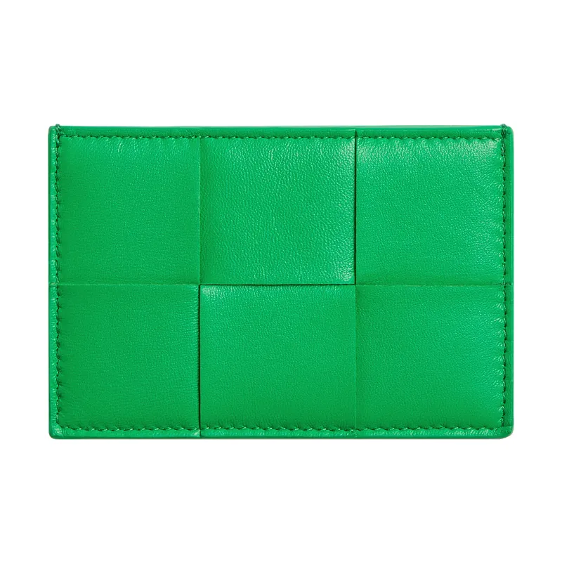 Bottega Veneta Sheepskin Card Holder Women's Parrot Green-0