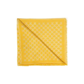 GUCCI Knit Scarf Women's Yellow/Silver