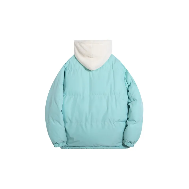 STNW Letter Hooded Loose Fit Thickened And Fleece Lined Puffer Jacket Unisex-25