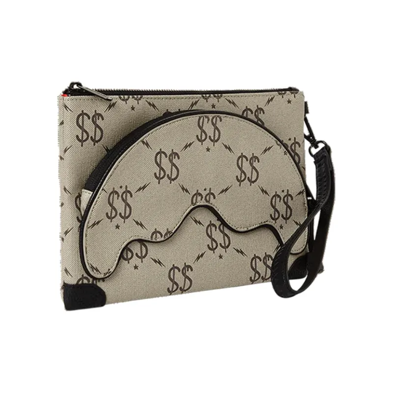 SPRAYGROUND PVC Handheld Bag Clutch Unisex Gray-1