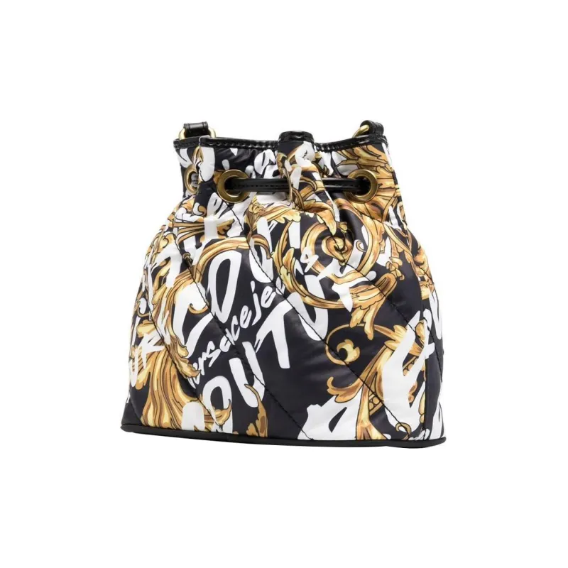 VERSACE JEANS COUTURE Fabric Bucket Bags Shoulder Bag Crossbody Bag Regular Women's Black-1