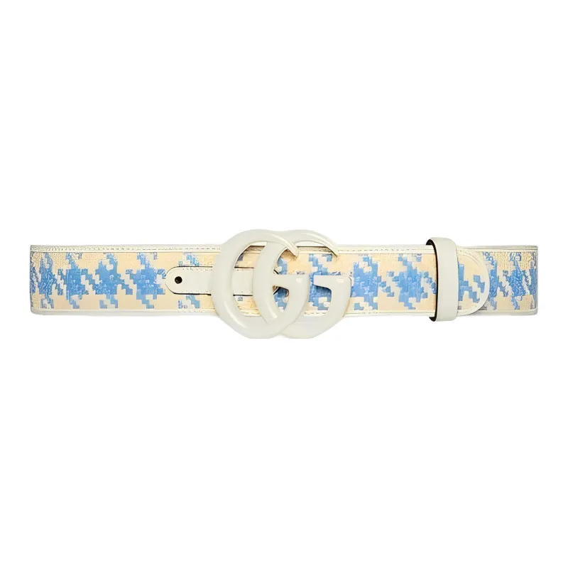 GUCCI Minimalist Style Woven Smooth Buckle Logo Emblem Women's Width: 4cm-0