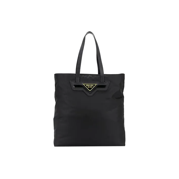PRADA Nylon Tote Bag Shopping Bag Shoulder Bag Handbag Men's Black-0