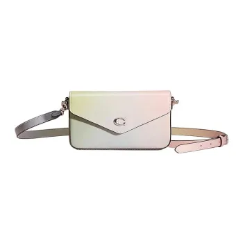 COACH Wyn Smooth Leather Flap Bag Shoulder Bag Crossbody Bag Small Size Women's Light Pistachio