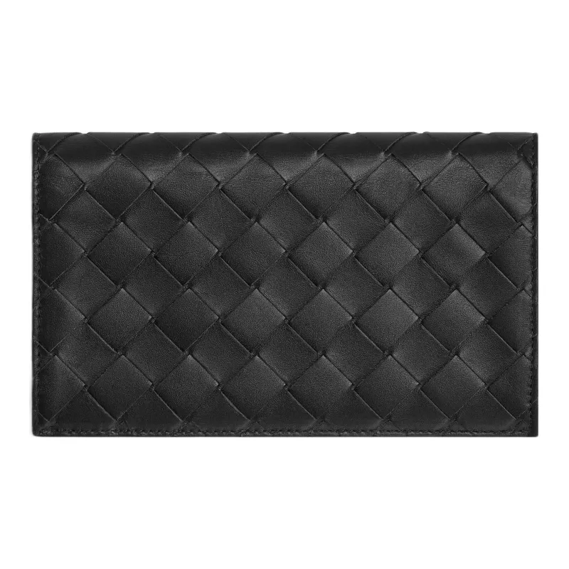 Bottega Veneta Cow Leather Storage Bags Eyeglass Pouches Men's Black-1
