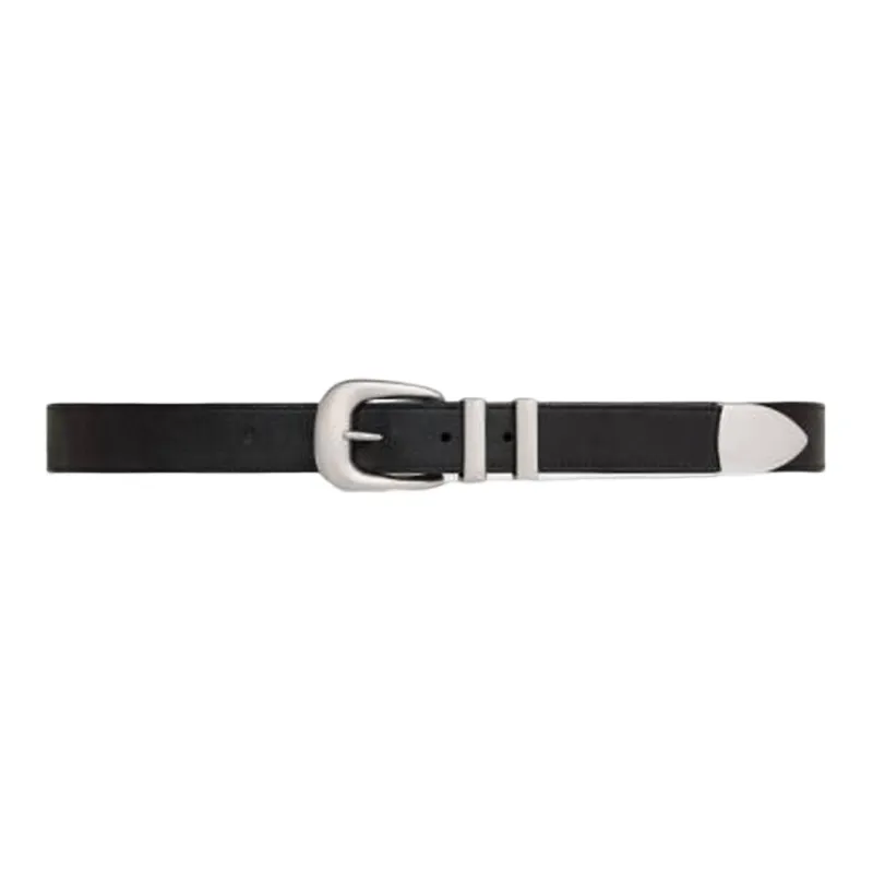 CELINE Double-Sided Smooth Buckle Cow Leather Belt Men's Black-0