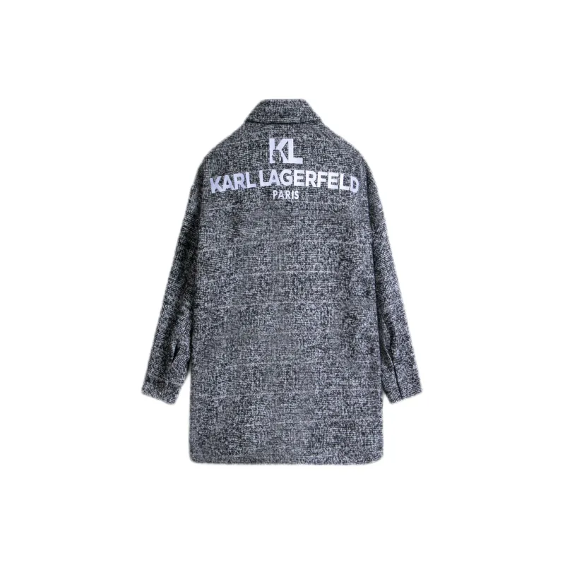 KARL LAGERFELD Coats Unisex Gray-1