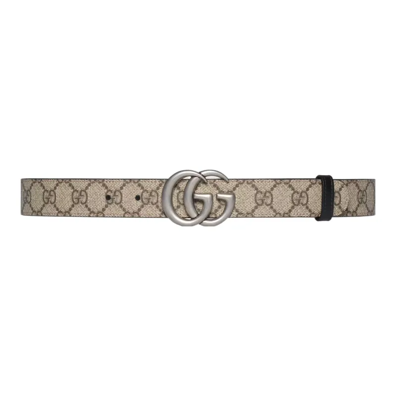 GUCCI Gg Marmont Reversible Thin Belt-0