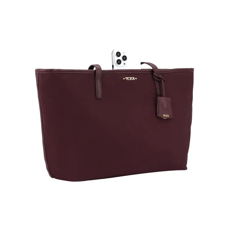 TUMI Voyageur Nylon Tote Bag Shopping Bag Shoulder Bag Handbag Small Size Women's Burgundy-1