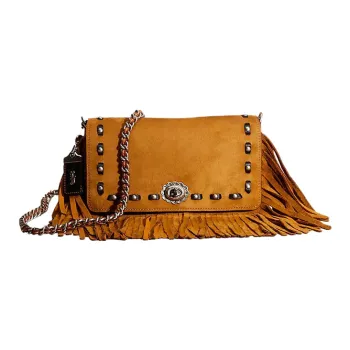 COACH Dinky Suede Chain Bag, Shoulder Bag, Crossbody Bag Medium Size Women's Brown
