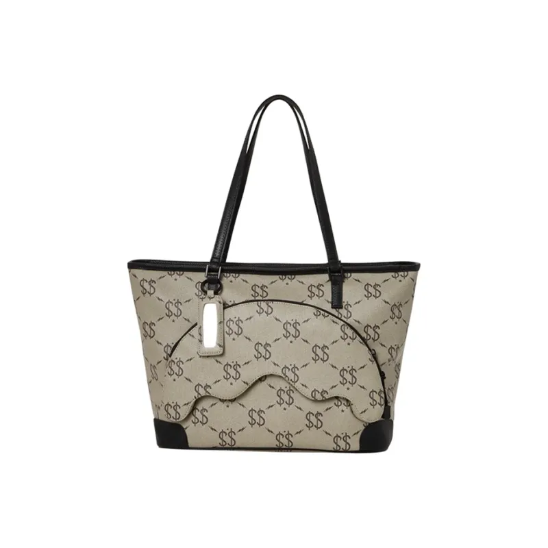 SPRAYGROUND PVC Basket Bag, Tote Bag, Shopping Bag, Handbag Medium Size Unisex Gray-0