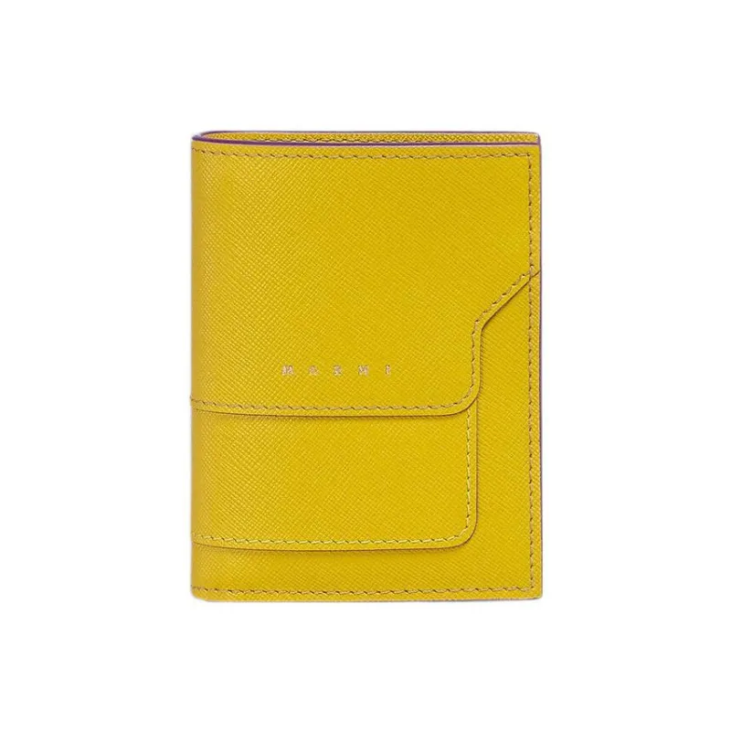 MARNI Calfskin Wallet Women's Yellow-0