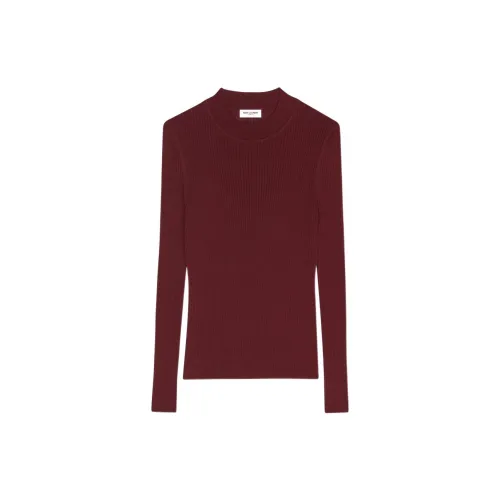 SAINT LAURENT Cashmere Sweaters Men Burgundy