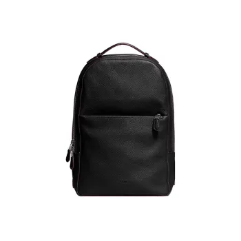 COACH Metropolitan Pebbled Soft Leather Backpack Medium Size Men's Black