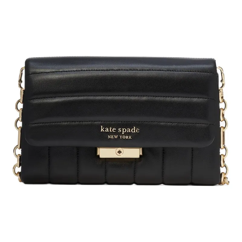 Kate Spade Carlyle Sheepskin Crossbody Bag Shoulder Bag Wallets Women's Black-0