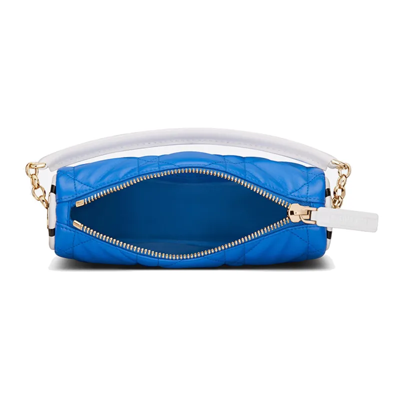 DIOR Vibe Sheepskin Shoulder Bag, Crossbody Bag, Handbag Small Size Women's Fluorescent Blue-4