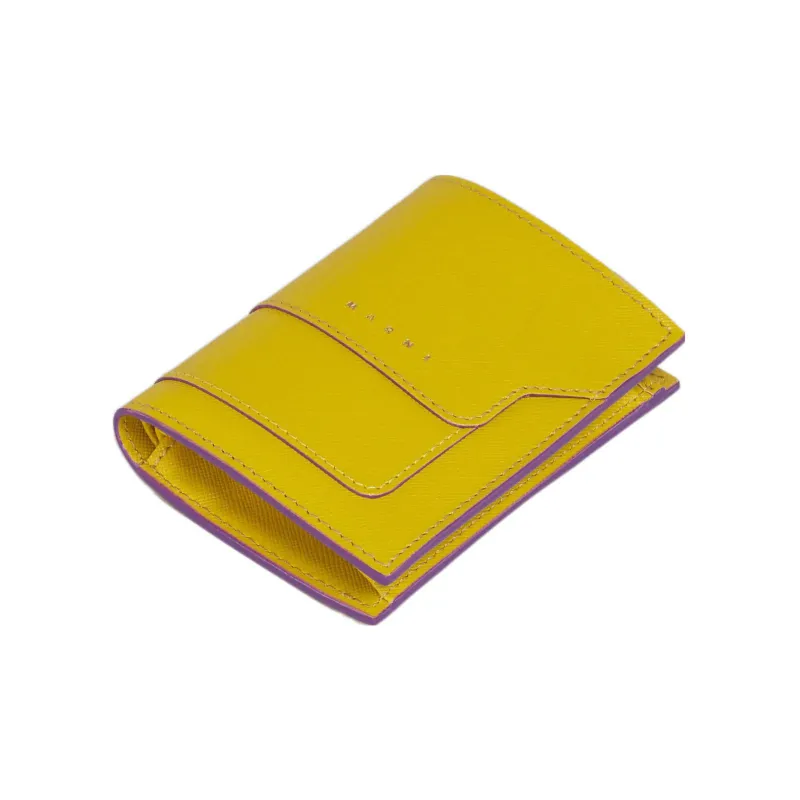 MARNI Calfskin Wallet Women's Yellow-3