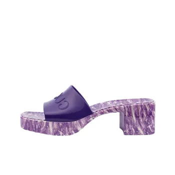 GUCCI Marble-print Logo-embossed Sandals