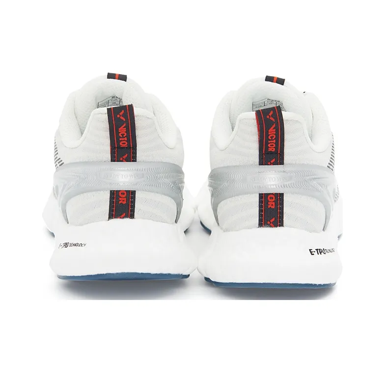 VICTOR Breathable Lightweight Low Top Running Shoes Unisex White-4