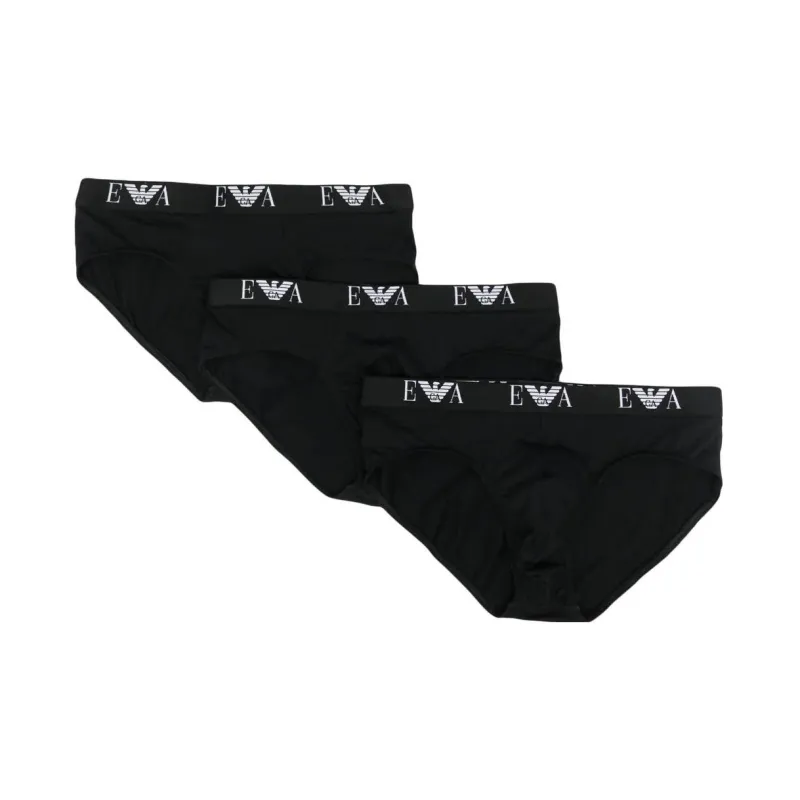EMPORIO ARMANI Logo Monogram Pack Of Three Briefs-0
