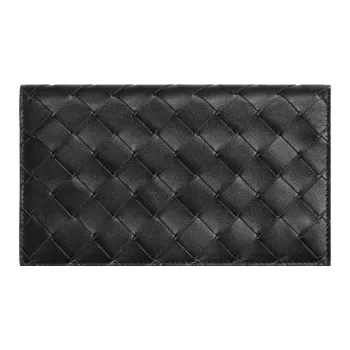 Bottega Veneta Cow Leather Storage Bags Eyeglass Pouches Men's Black