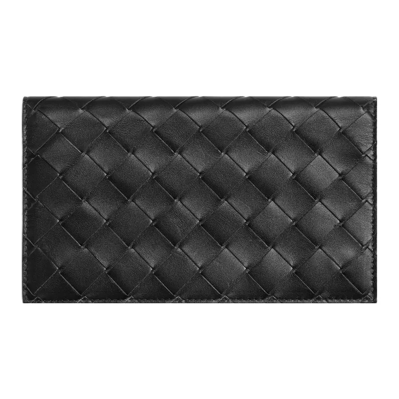 Bottega Veneta Cow Leather Storage Bags Eyeglass Pouches Men's Black-0