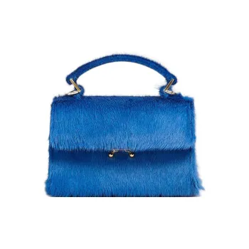 MARNI Calfskin Shoulder Bag Crossbody Bag Handbag Mini Women's Blue