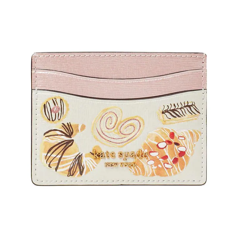 Kate Spade Cow Leather Card Holder Women's White-0