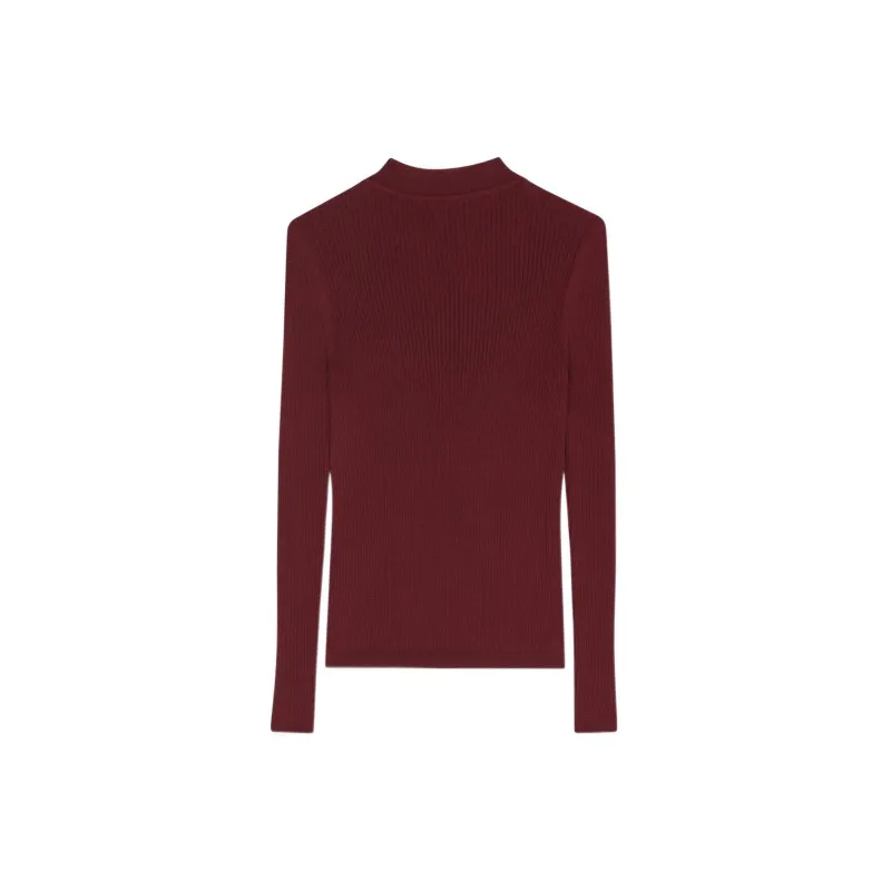 SAINT LAURENT Cashmere Sweaters Men Burgundy-1