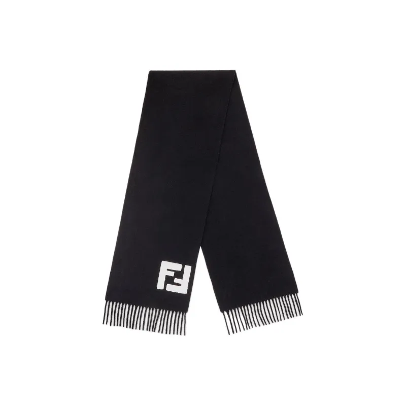 FENDI Knit Scarves Men Black-0