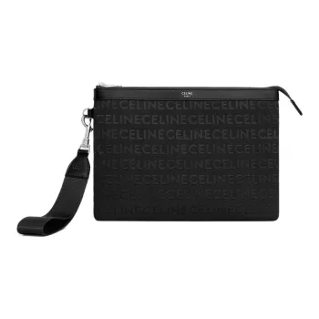 CELINE Canvas Canvas Bag Clutches Regular Men's Black