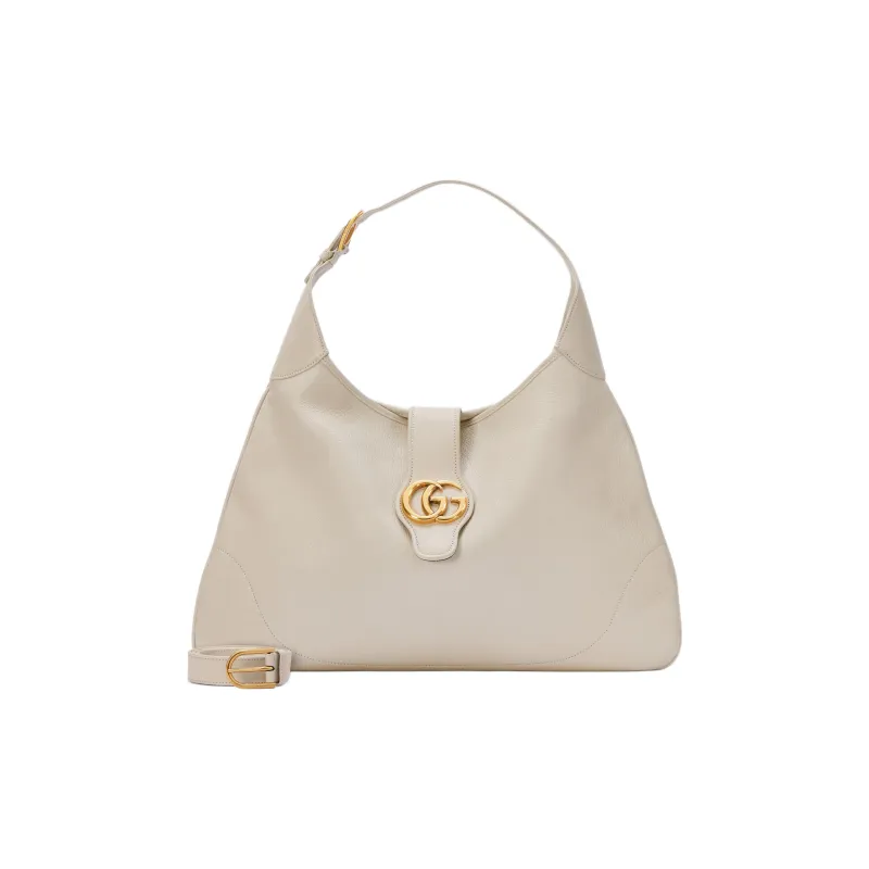 GUCCI Aphrodite Leather Handbag Shoulder Bag Large Size Women's White-1