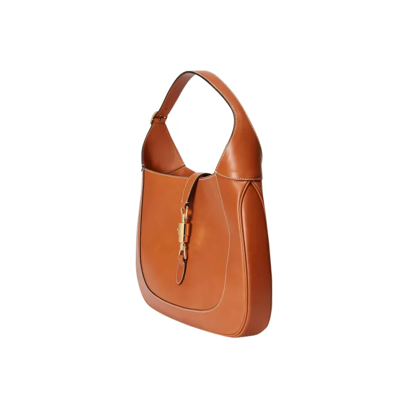 GUCCI Jackie 1961 Leather Crescent Shoulder Bag Shoulder Bag Medium Size Women's Original Brown-1