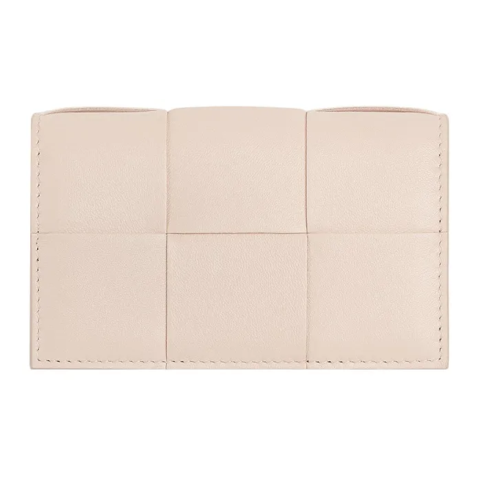 Bottega Veneta Sheepskin With Cow Leather Card Holder Women's Light Pink-0