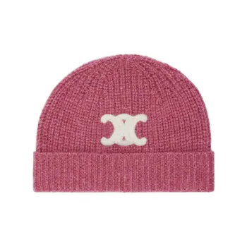CELINE Cashmere Beanies Women's Pink